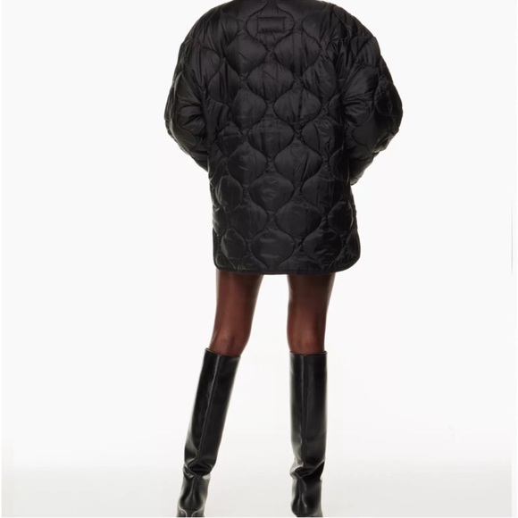 Aritzia Babaton Evergreen Quilted Black Jacket Size Small - Picture 5 of 8